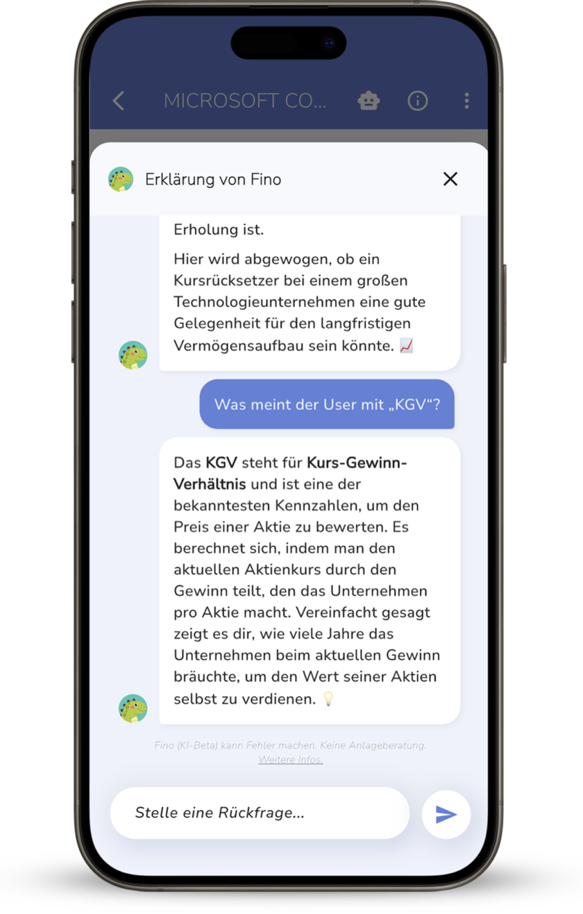 Feature Screenshot Smarte KI